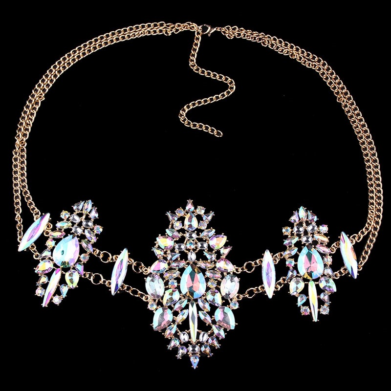High Quality Crystal Waist Chain For Women Female Body Chain Jewelry with Rhinestone