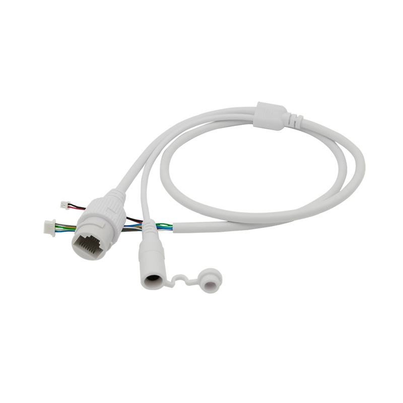 Водонепроницаемая сетевая камера видеонаблюдения POE Rj45, сетевая камера с линейным модулем, кабель питания для видеокамеры со светодиодной подсветкой и монитором постоянного тока, 8 ядер