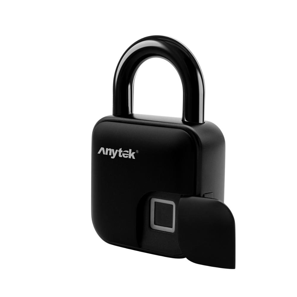 Anytek Padlock L3 Bicycle door anti-theft smart fingerprint padlock with protective cover