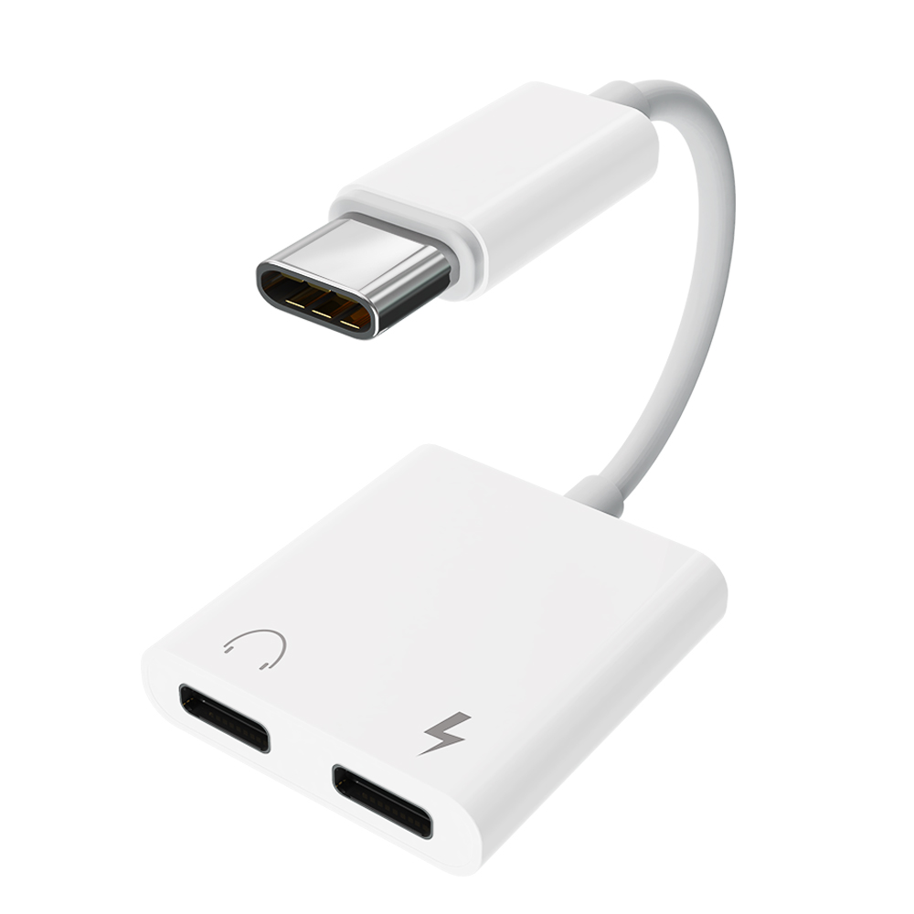 2 in 1 Type C to 3.5mm Adapter Audio USB C Headphone Adapter Converter Cable for Google Pixel