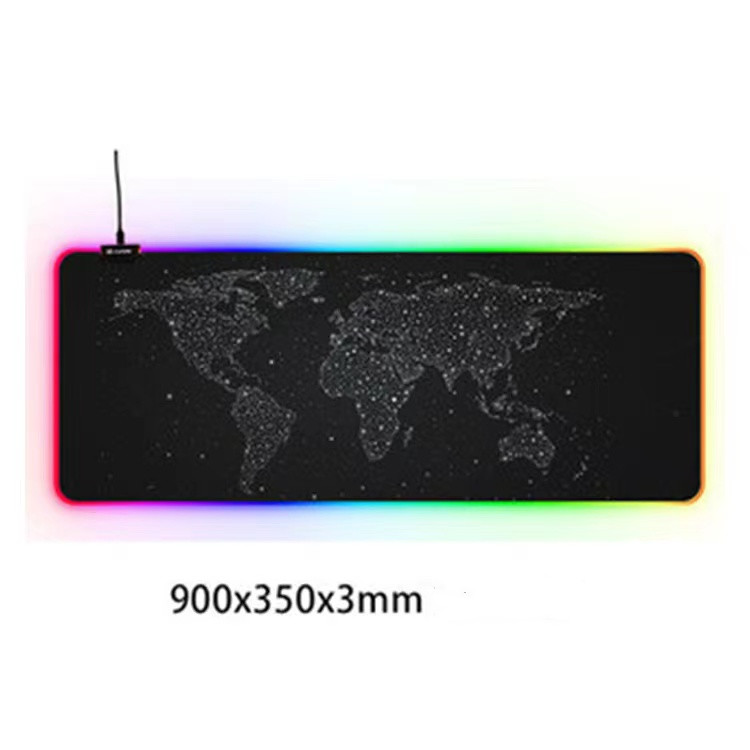 Лидер продаж Amazon, коврик для мыши из натурального каучука RGB, большой размер, пользовательский игровой коврик для мыши