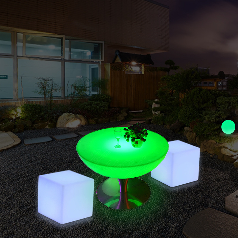 Wholesale Plastic 16 colors changing night light chair outdoor led cube seat for Sale
