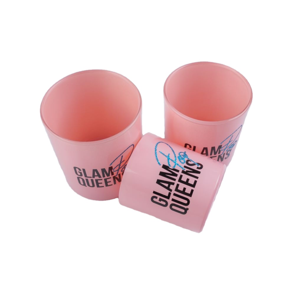2021 Hottest Selling Colorful Shiny Empty Candle Jar Glass Decorating Candle Holders