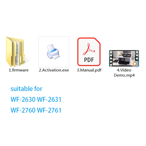 Без чипа решение (прошивка + активация + код активации) для WF-2630 WF-2631 WF-2760 WF-2761 принтеры
