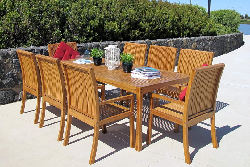 Jurmala modern design outdoor garden furniture set bamboo Highback Armchair