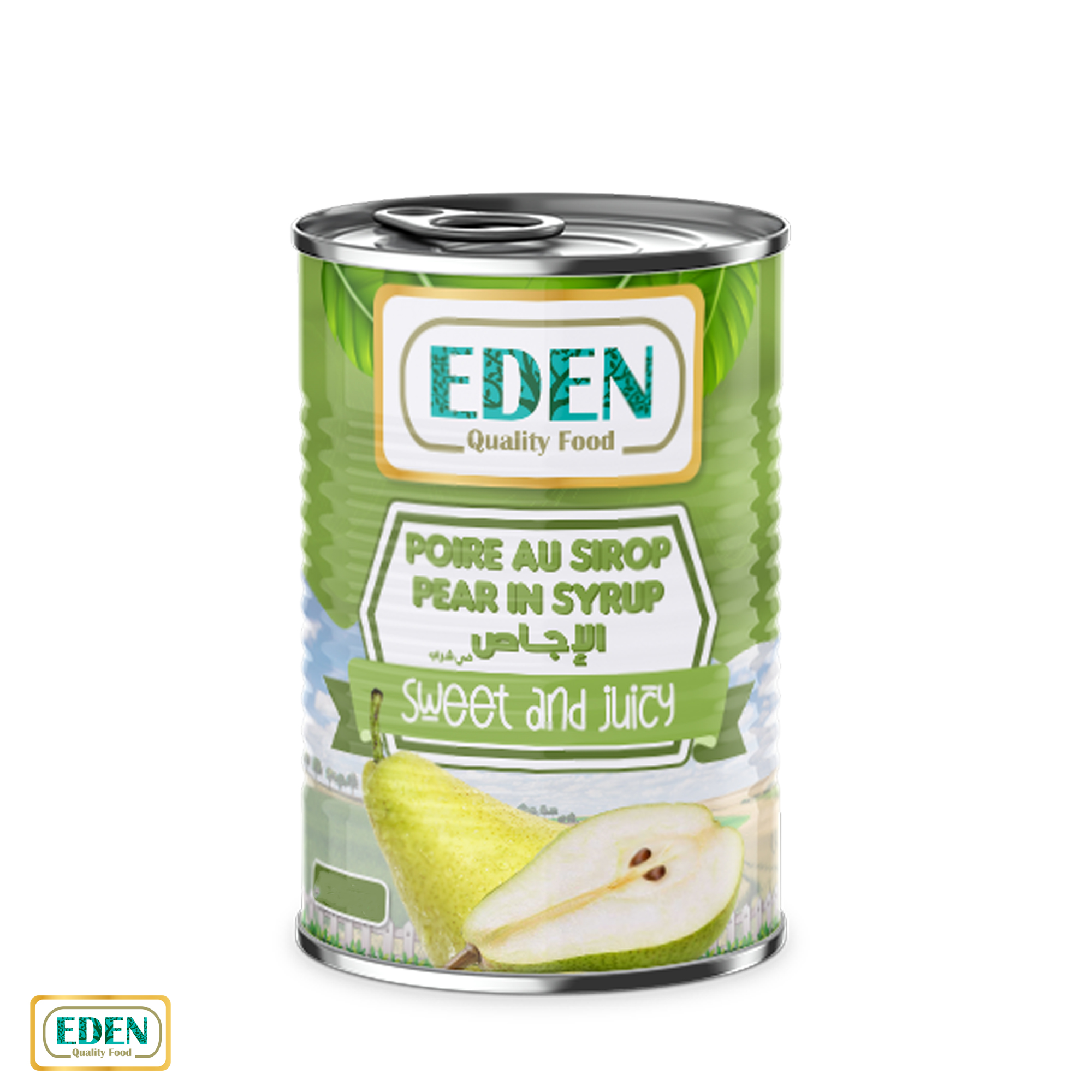 820 Gr высококачественный Eden Negoce консервированный фрукт из груши вкусный фруктовый коктейль готов к употреблению