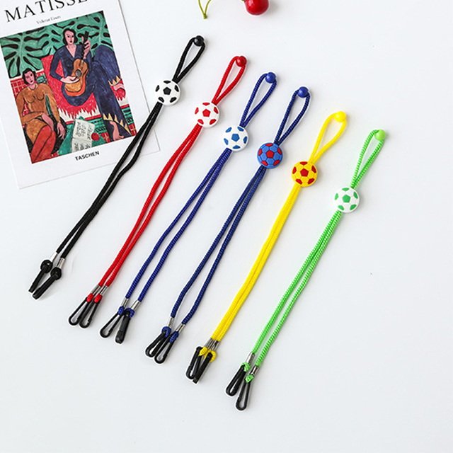 Wholesale Hanging Neck Cartoon Football Glasses Rope Non-slip Anti-lost Masking Lanyard for Kids