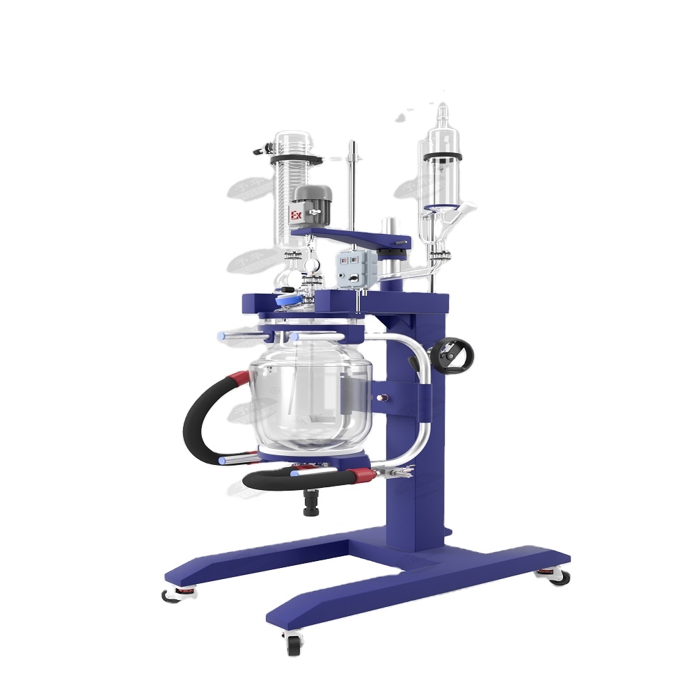 Best Price 360 degree turnover Ex-proof 50L glass Reactor for CBD Oil in 2021