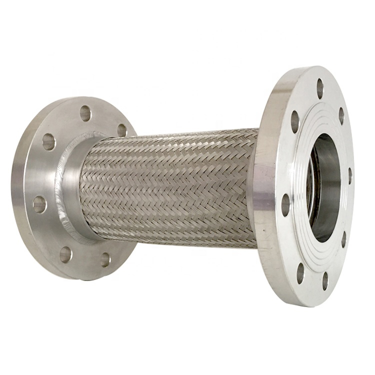 corrugated metal Stainless steel 316 flange joint flexible braided ss expansion bellow hose