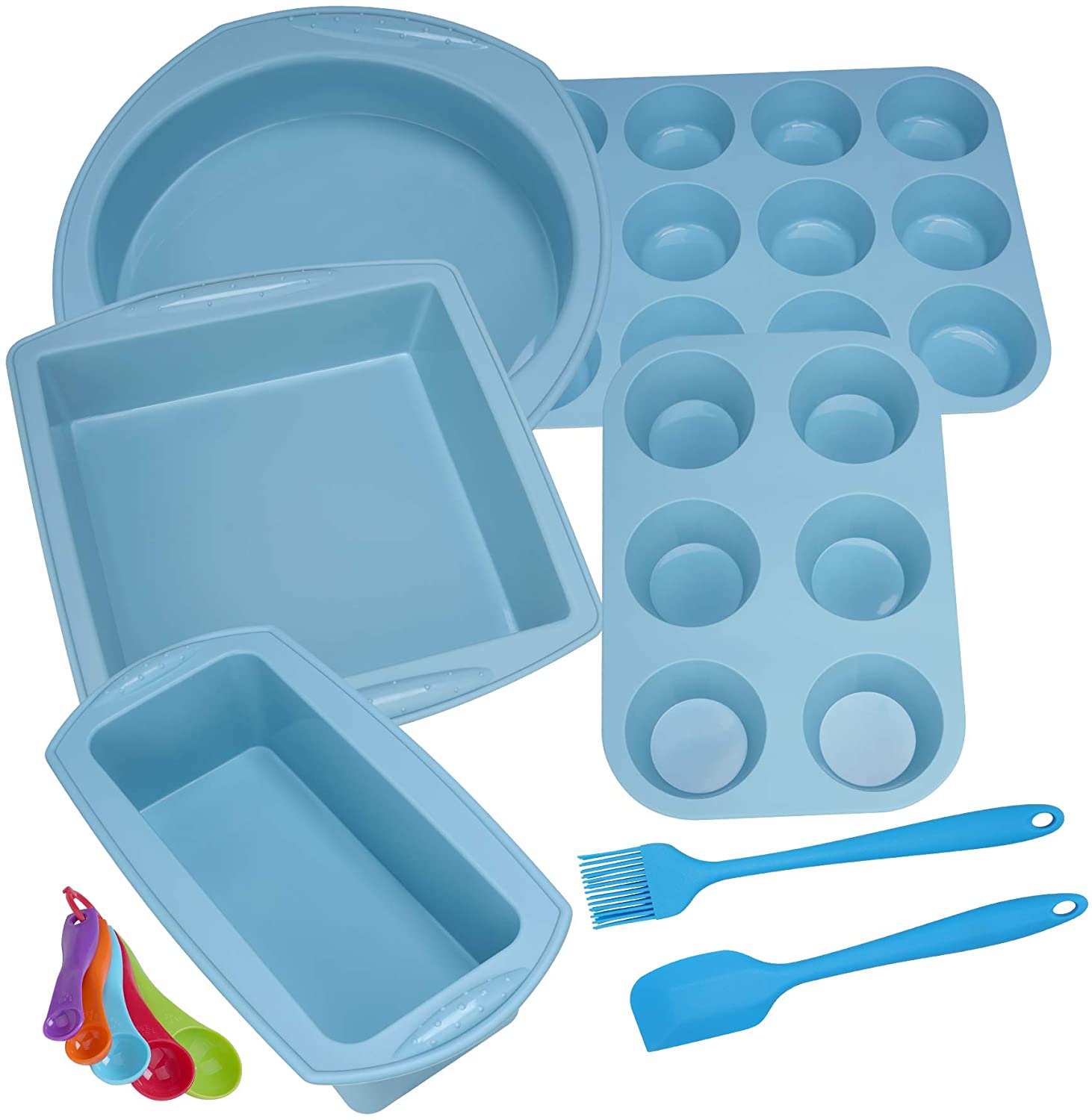 BPA Free Food Grade for Muffin Pizza Tiramisu Loaf Bread Cake Pan Cookie Sheets Cookware Set for Oven