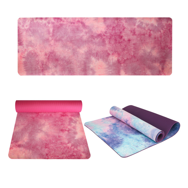 Custom Print eco microfiber 5mm TPE suede yoga mat