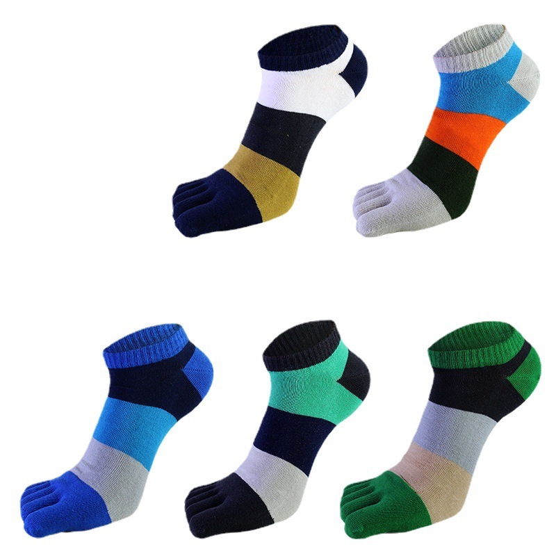 Five-finger socks Cotton toe socks short tube low waist spring and summer sweat-absorbing toe socks