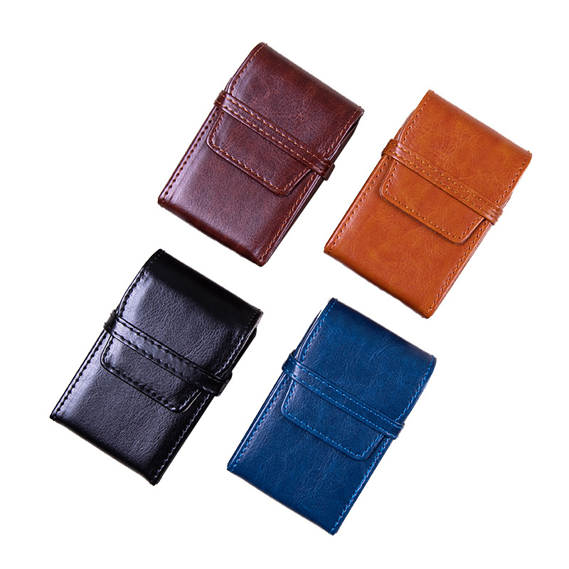 New Custom PU Leather Cigarette Case Cigarette Case Men And Women Waterproof Cigarette Box 20 Pcs