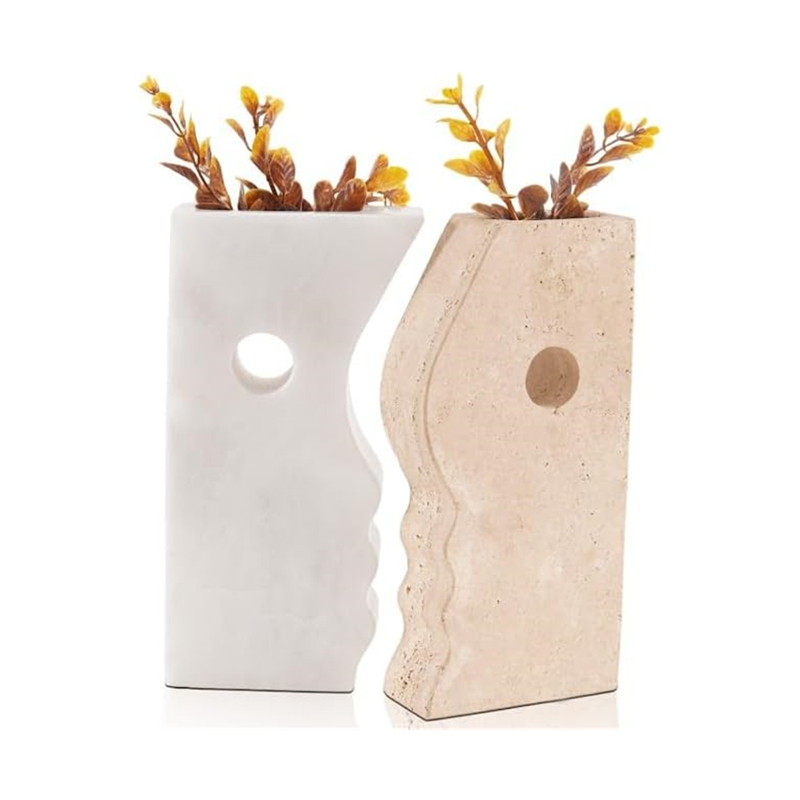 Nanwei Stone Wholesale Centerpiece Creative Marble Flower Vases in Bulk