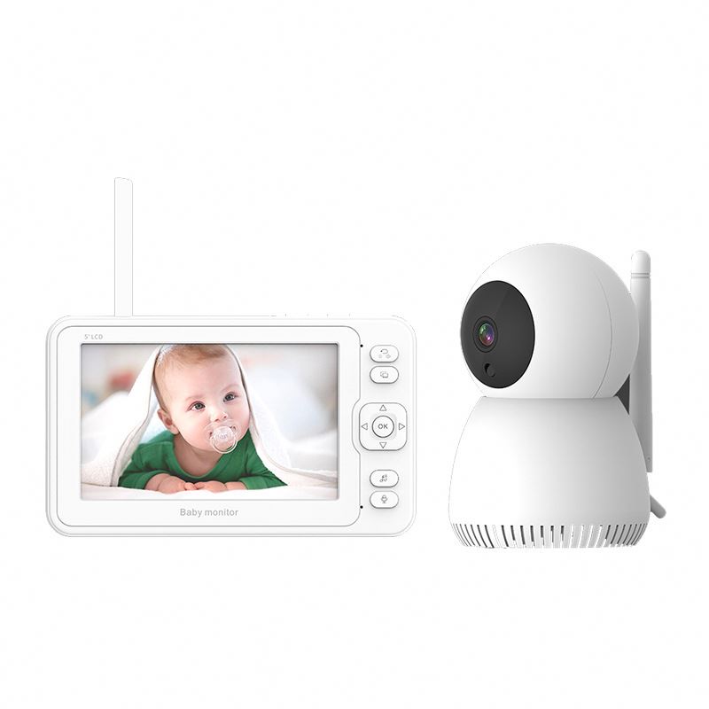 Video Baby Monitor 5 inch LCD Screen Monitor Camera Auto Night Vision Temperature Display Audio VOX Mode Baby Camera Monitor