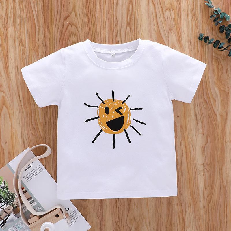 Toddler Boys Girls Casual Sun Pattern T-shirt
