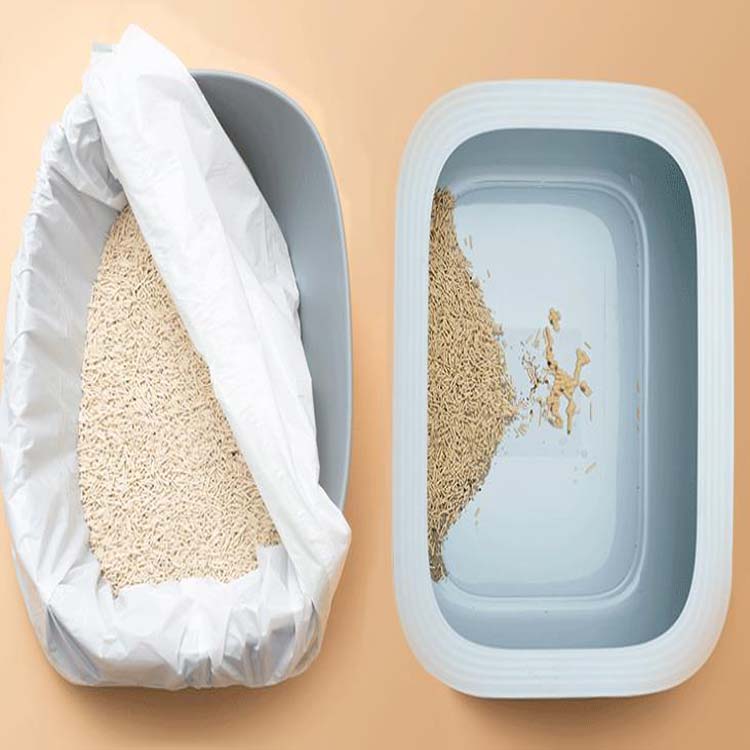 Lazy Shovel Free Pet Garbage Bag Picking Up Poop Bag Cat Litter Pan Durable Drawstring Cat Litter Bags