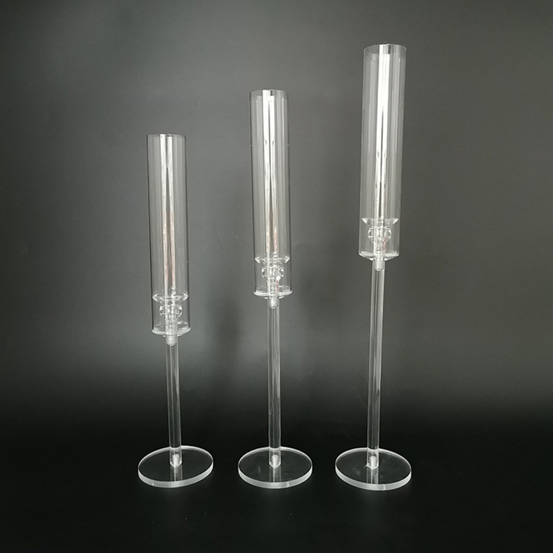 Acrylic Candle Holder Pillar Stand Table Craft Wedding Centerpiece Road Lead Party Candlesticks Home Decoration