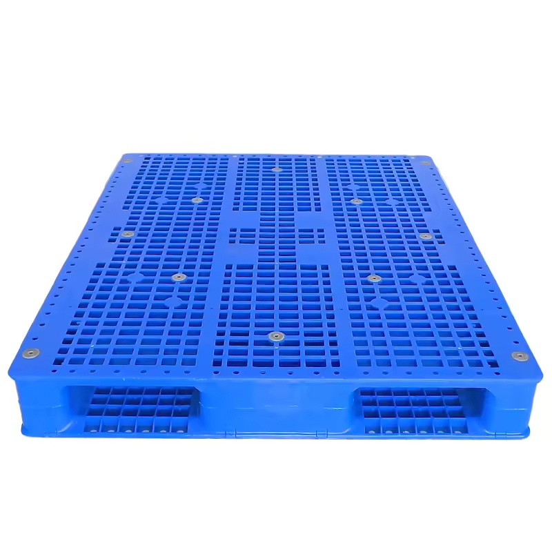 Industrial HDPE Stackable Plastic Pallets Single Faced 4-Way Entry Wholesale Warehouse Pallet Shelves