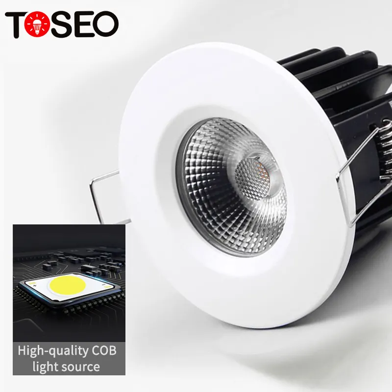 Down Lighting Manufacturers 10w cob Downlight IP65 GU10 Fireproof Led Ceiling Recessed Squares With Radiator Spotlight