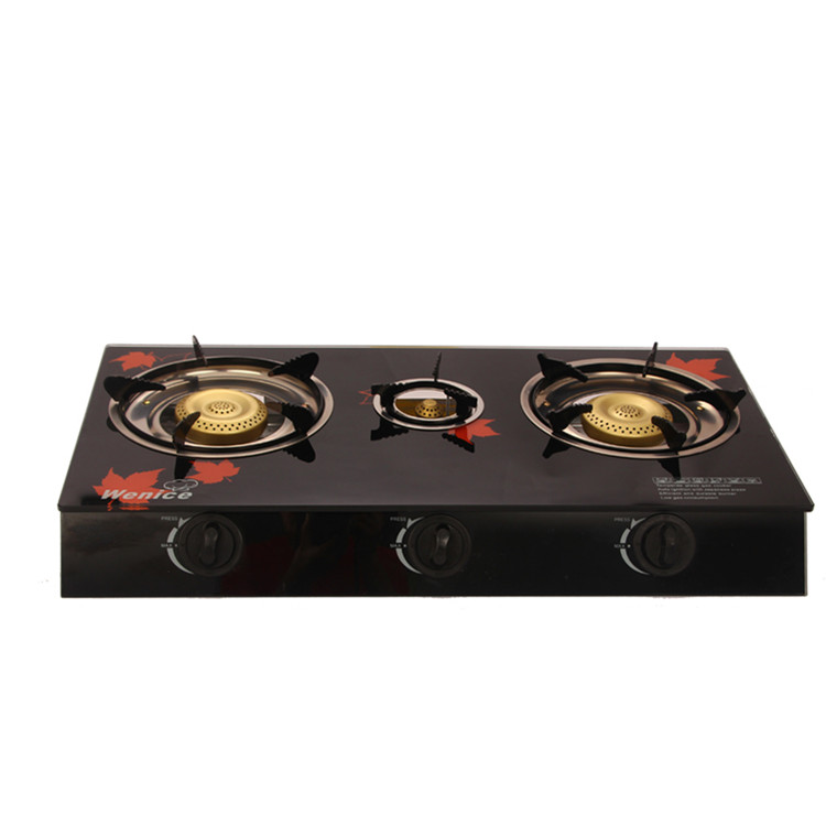 hot sale kitchen cooktop china wholesale gas stove 3 burner tempered glass top gas stove
