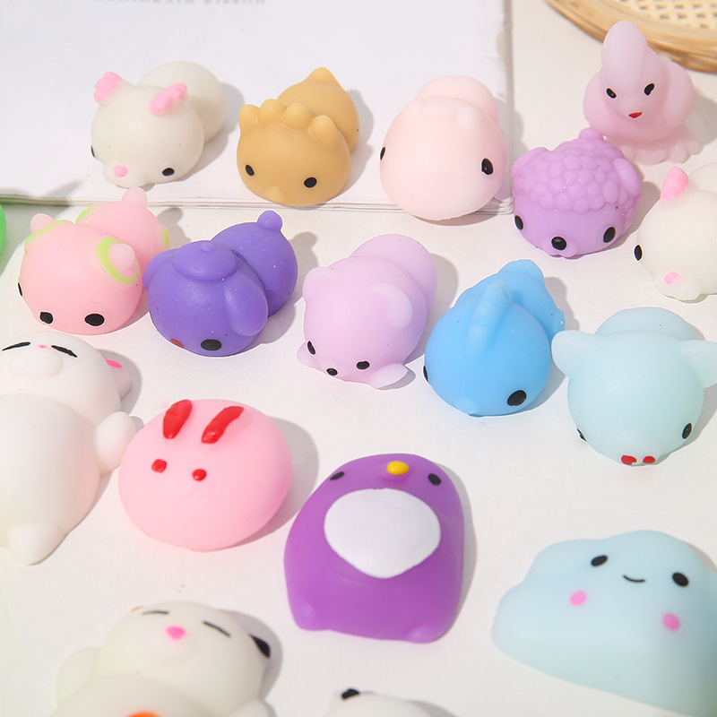 High Quality Stress relief mini cute Slow Rising Toy Kawaii TPR soft mochi squeeze animals squishies fidget toys for Kids