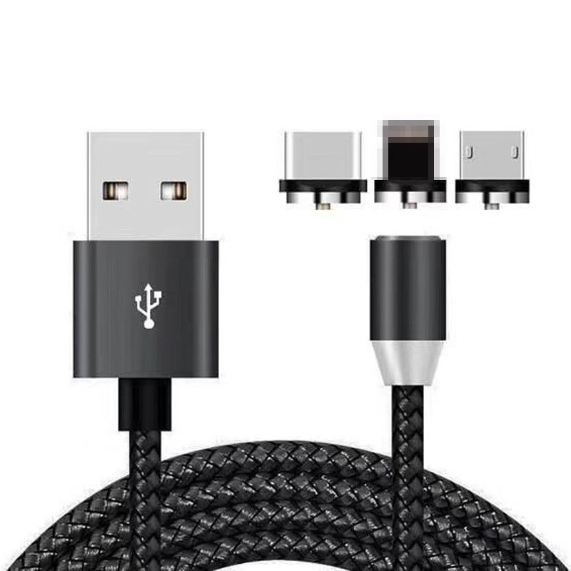 New arrival factory direct sale 3 In 1 Usb Cable Magnetic Aluminum alloy Fast Charging Cable For latest Iphone & microphone