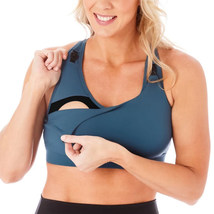High Impact Support Customized Removable Pads Convertible Adjustable Straps Breastfeeding Women Maternity Nursing Bra
