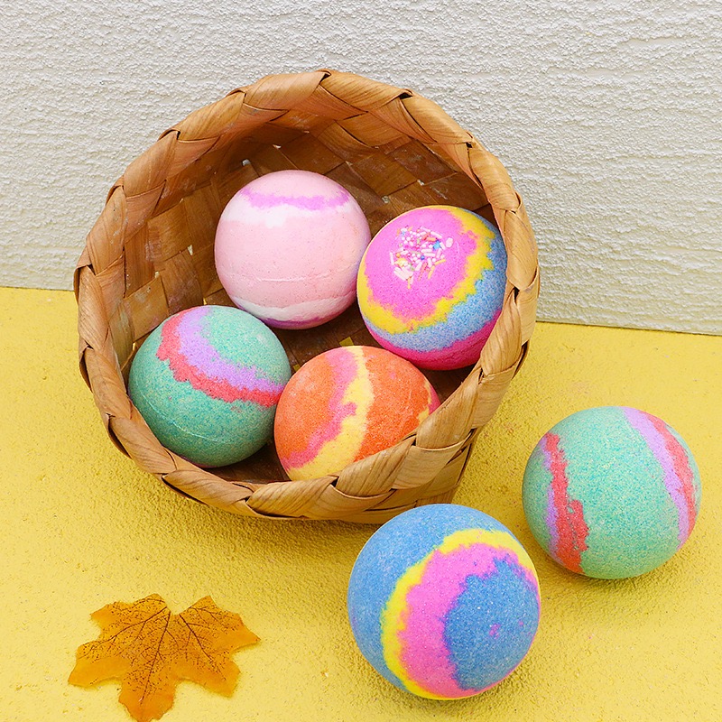 240g blue star rotating bubble bath ball pink marshmallow perfume bath ball green tea polyphenol explosive salt ball