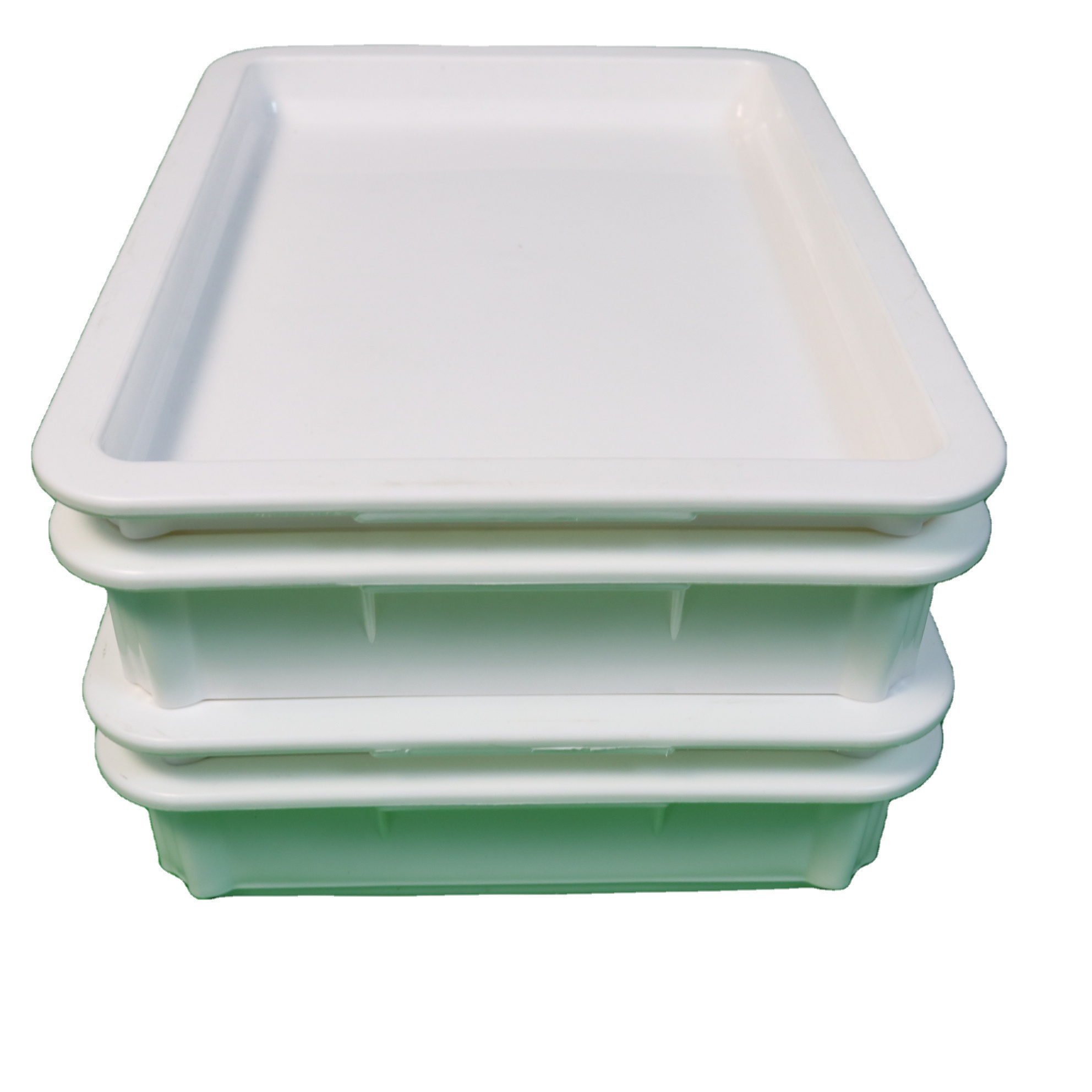 Food Grade Dough Box Heavy Duty Plastic Pizza Tray Dough Proofing Container Stackable Storage Box With Lid For Kitchen