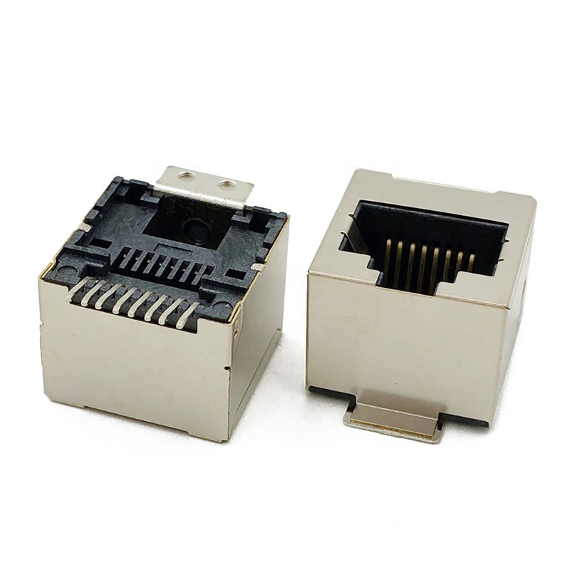 5222 модульный разъем вертикальный RJ45 PCB разъем Женский SMT топ-вход shieled