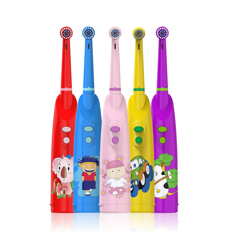 Mini Colorful baby electric toothbrush battery powered ultrasonic toothbrush for kids children