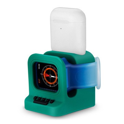 new design silicone wrist watch display stand fashion security stand holder for airpods charging dock