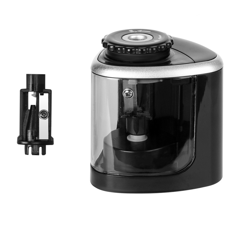 Wholesale Portable Custom Logo 2 AA Battery Powered Electric Semi-Automatic Pencil Sharpeners For School Students