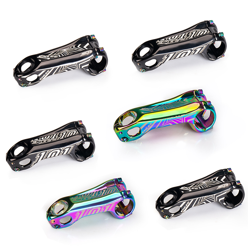 2021 new pressure-sensitive labeling design Aluminum Alloy black cool shape bicycle stem