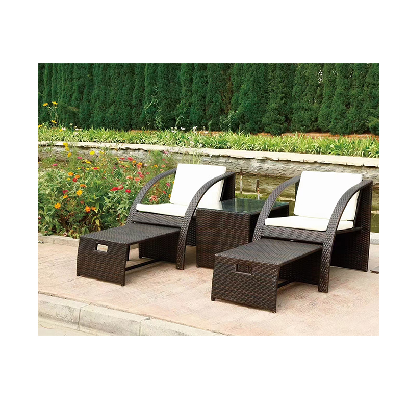 wicker outdoor deck lounge chair rattan swimming pool garden reclining chaise sun lounger for sale