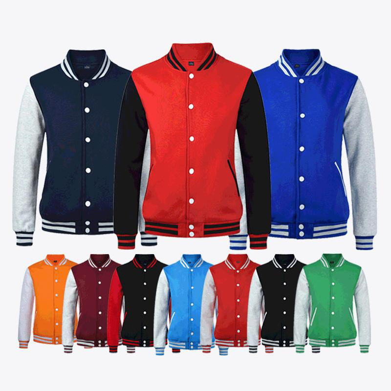 Wholesale Mens Custom Blank Oversized Varsity Jacket Baseball Jackets With Your Logo