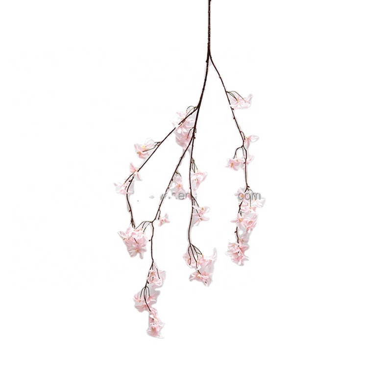 Fuyuan artificial freesia silk wedding flowers artificial plants long hanging pink tubular flowers for event decoration
