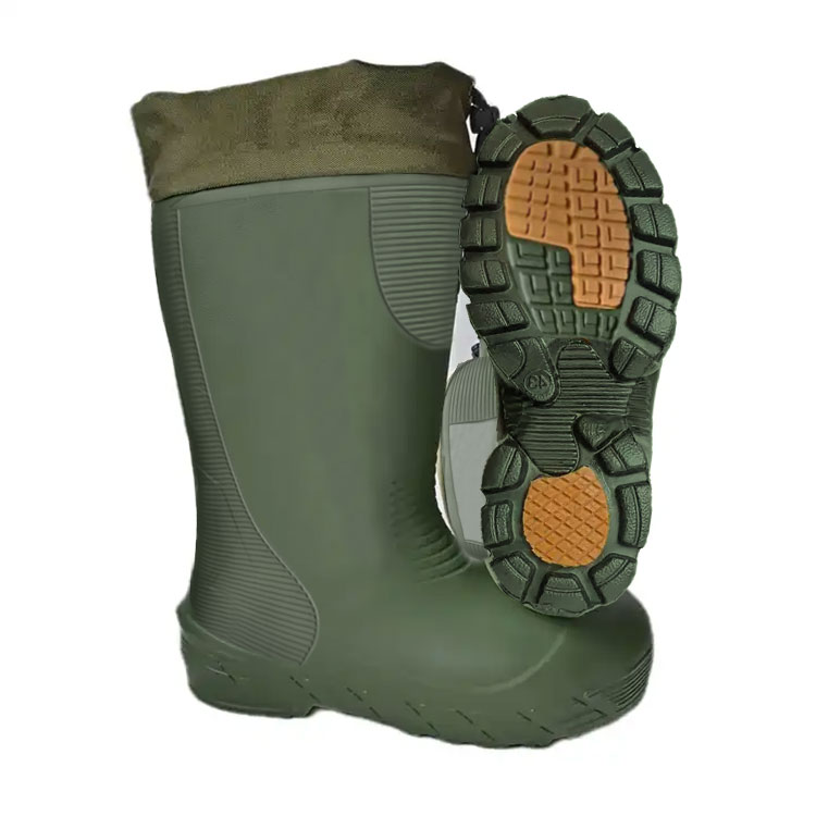 Fashion Soft Keep Warm Anti-Slip Winter Ski Fishing Eva Men's Farm Rain Boots Waterproof