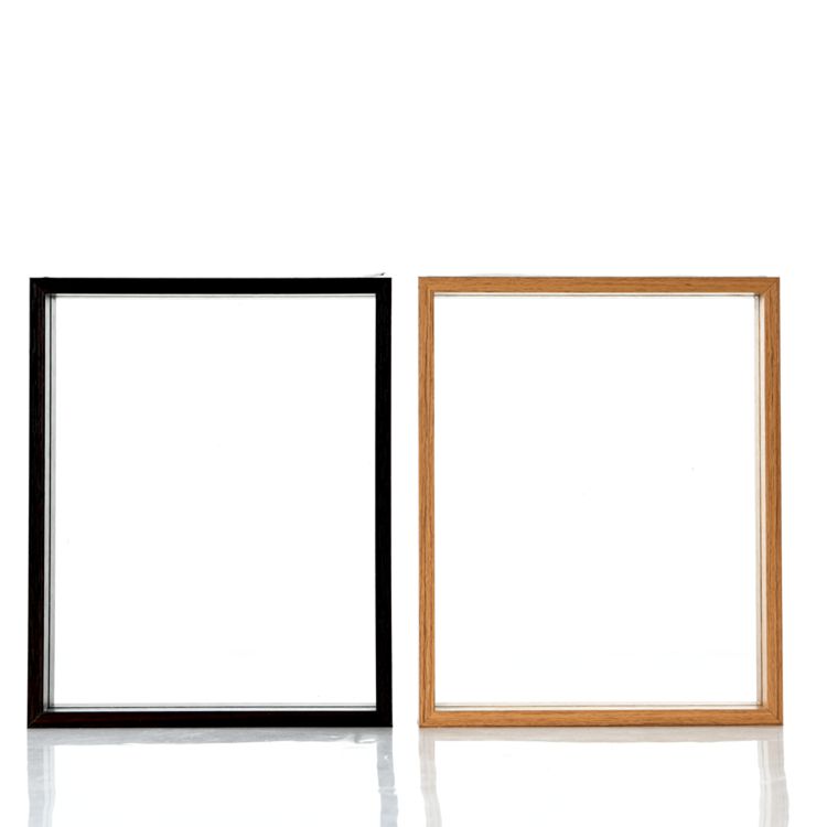 High Quality MDF Display Double-sided glass specimen photo frame 4*6 Inch Creative Rotating Wooden Color Photo Frame
