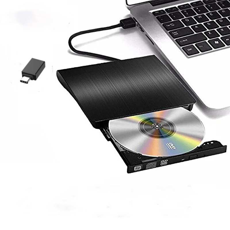 Внешний CD DVD +/-RW флэш-накопитель USB 3,0 Type-C ультра тонкий портативный DVD проигрыватель компакт-дисков оптический привод горелка читатель писатель Windows Macbook