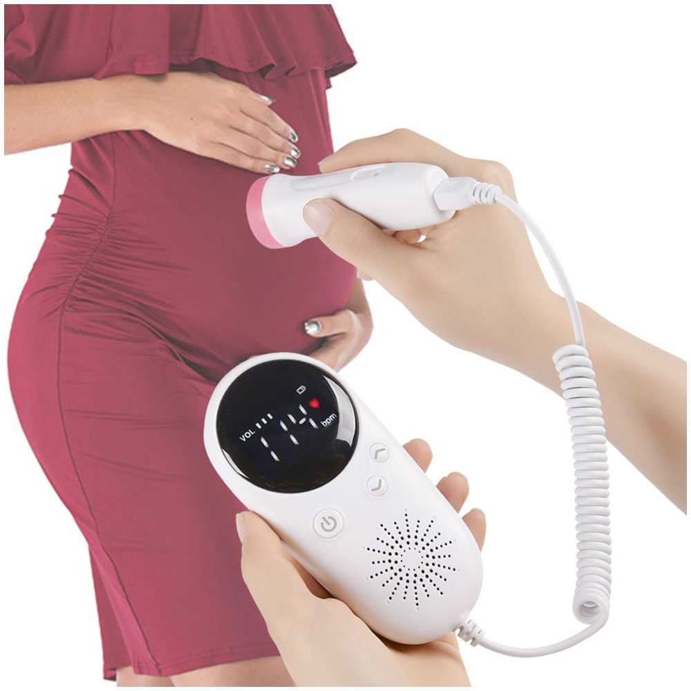 Embryo Foetus Fetus Hand-Held Portable Baby Heart Rate Heartbeat Ultrasound Pocket Doppler Fetal Monitor