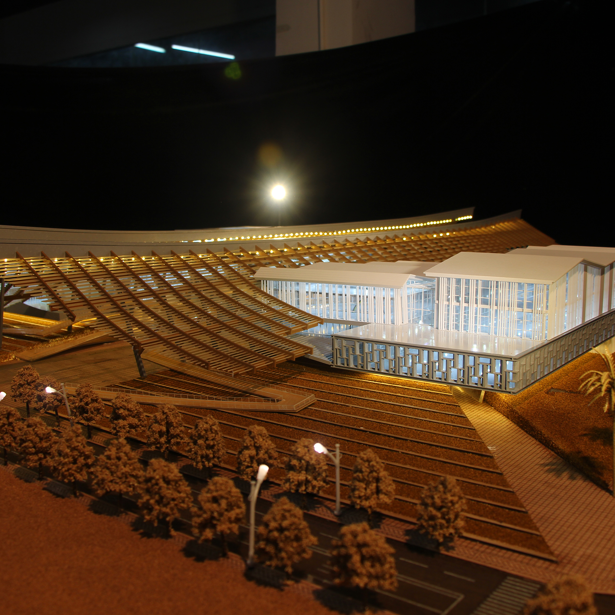 Architectural scale model for hotel layout, Miniature building model