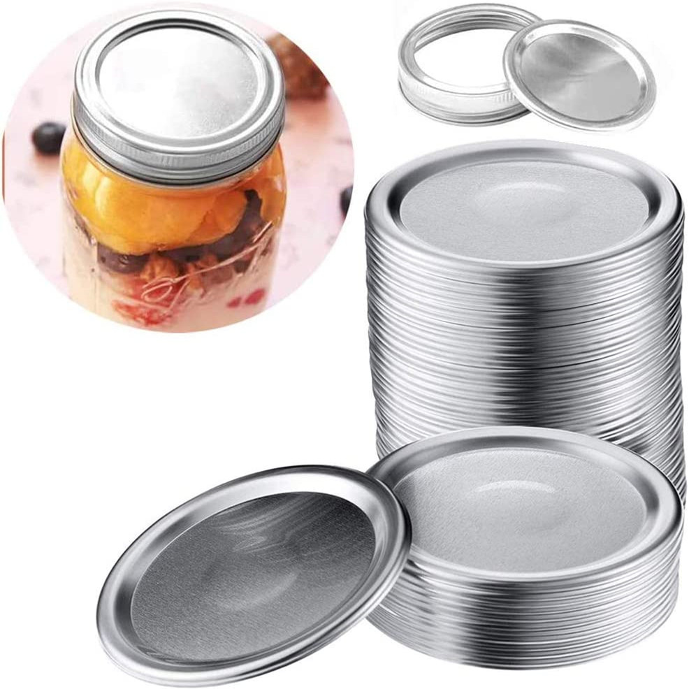 Wholesale 70mm86mm Silver Golden Spherical Jar Lid Wide Mouth Split Lid Mason Jar Lid for Food Storage