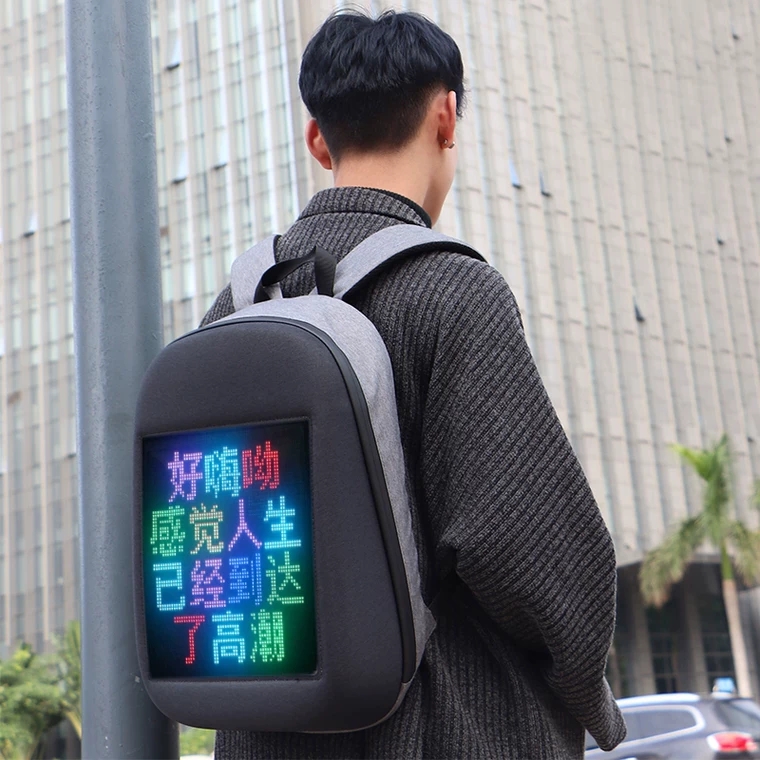 2020 китайские поставщики светодиодные фонари Bagpack приложение управления рекламный Лидер продаж