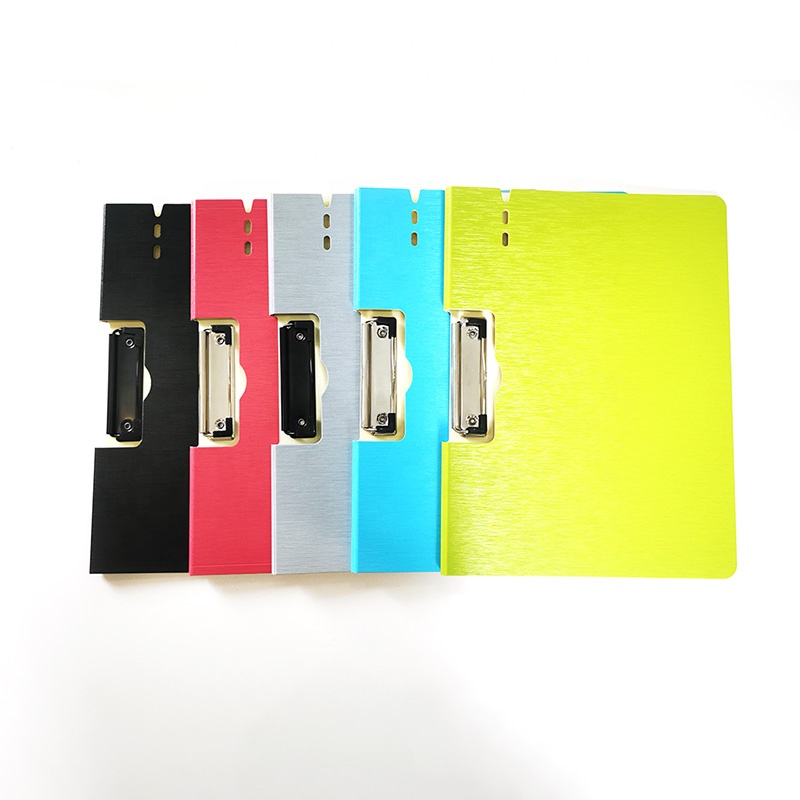 Custom Logo PP A4 Clipboard White Color Folding Hand Clear Clipboard Five Color Clip File