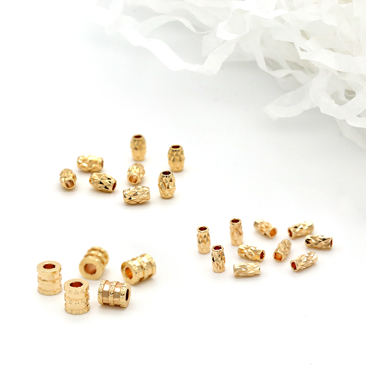 Оптовая продажа позолоченных бусин 14K для изготовления браслетов