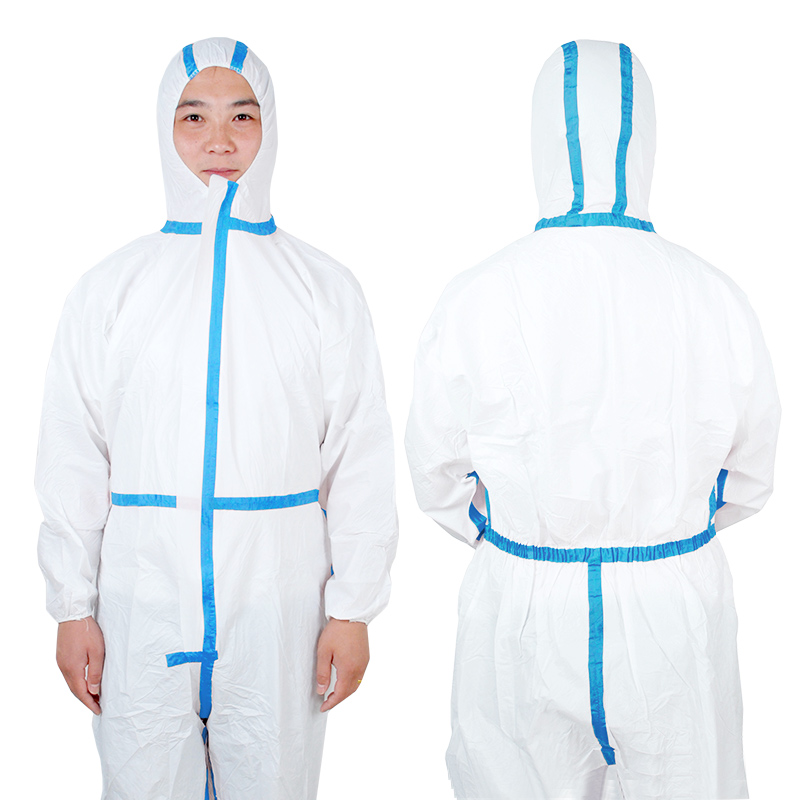 Хирургические комбинезоны Больничная форма hazmat костюм SF SMS PP + PE медицинские платья OEM поддержка