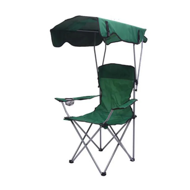 Portable outdoor folding beach chair with umbrella fishing chair with canopy