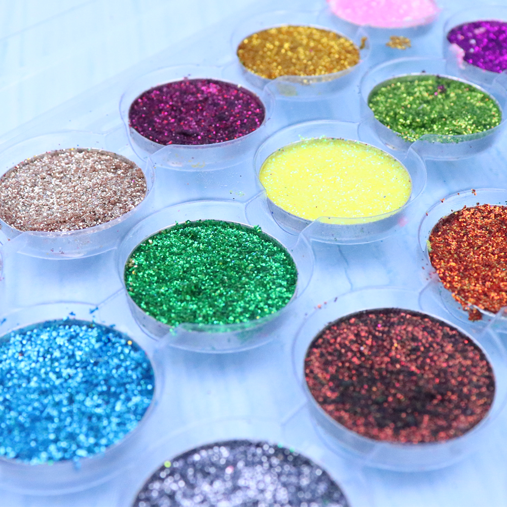 26mm Single Eyeshadow Block Monochrome Glitter Pigment Eyeshadow